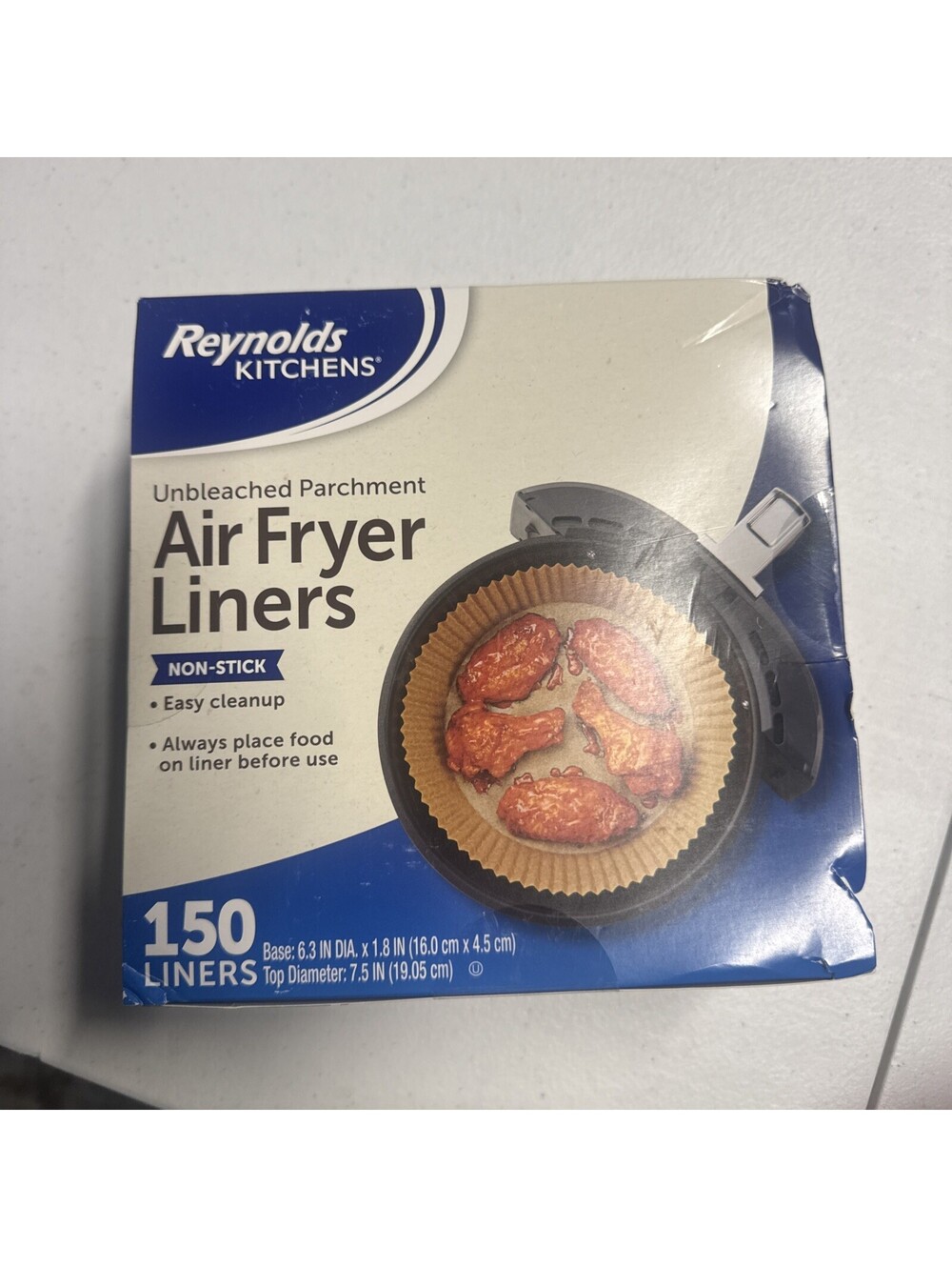 Reynolds Kitchens Unbleached Parchment Air Fryer Liners, 150 Count